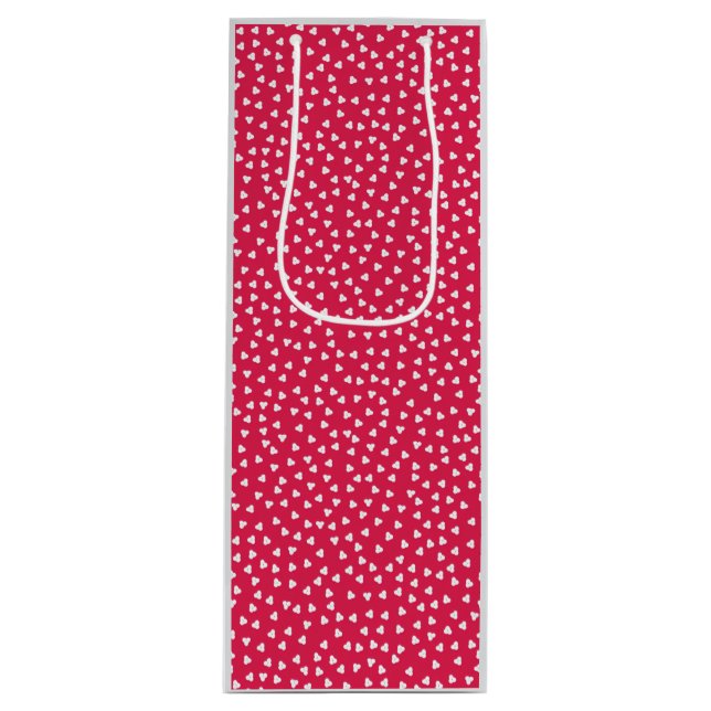 Sacola Para Vinho Polka Hearts Wine Gift Bag (Frente)