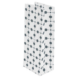 Sacola Para Vinho Pontos Polka Cinza, Padrão de Bolinhas, Pontos, Po