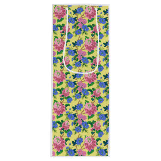 Sacola Para Vinho Preppy Chinoiserie Floral Gift Bag