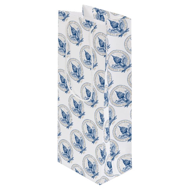 Sacola Para Vinho Presença de Trump na Inauguração Presidencial 2017 (Frente inclinada)