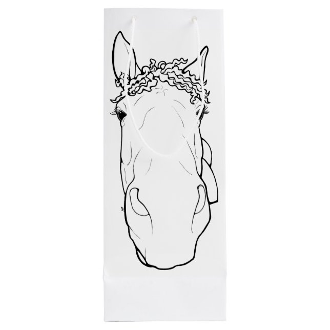 Sacola Para Vinho Presente Divertido para Amante de Cavalos Supervis (Verso)
