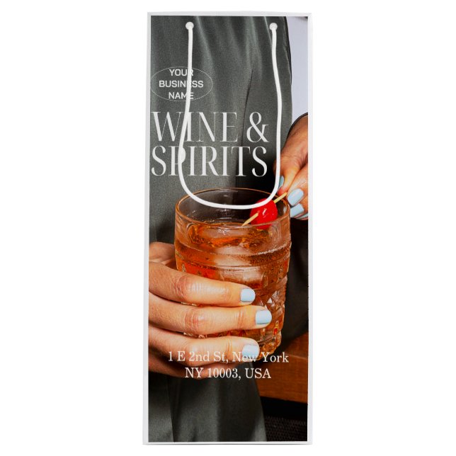 Sacola Para Vinho Professional Custom Logo Business Wine Gift Bag (Frente)