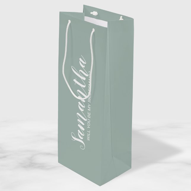 Sacola Para Vinho Proposta Moderna de Bridesmaid (Criador carregado)