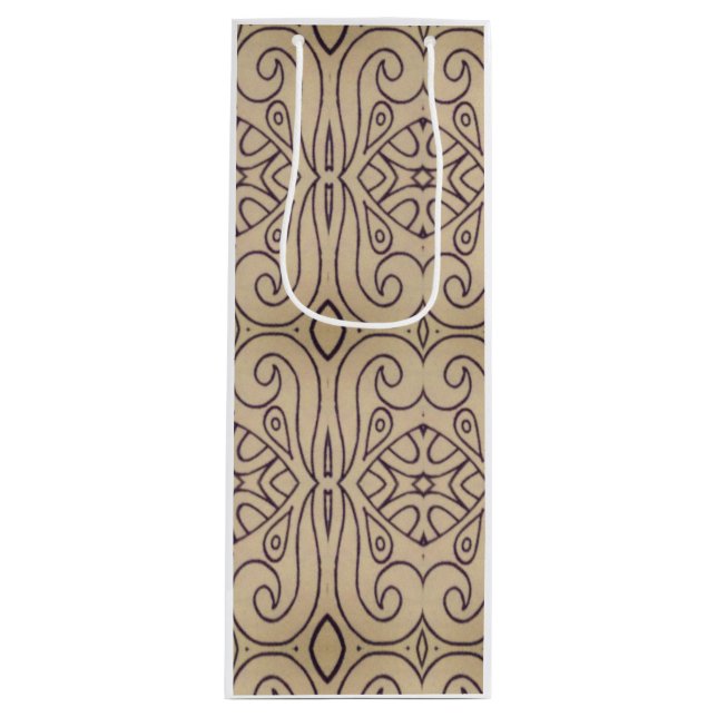 Sacola Para Vinho Recoleta de design abstrato (Frente)