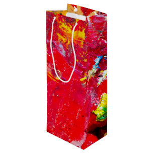 Sacola Para Vinho Resumo da Paleta Alegre do Artista
