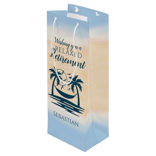 Sacola Para Vinho Retirement Beach Hammock Relaxado (Verso inclinado)