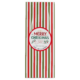 Sacola Para Vinho Retro Christmas Stripe Pattern Custom Christmas
