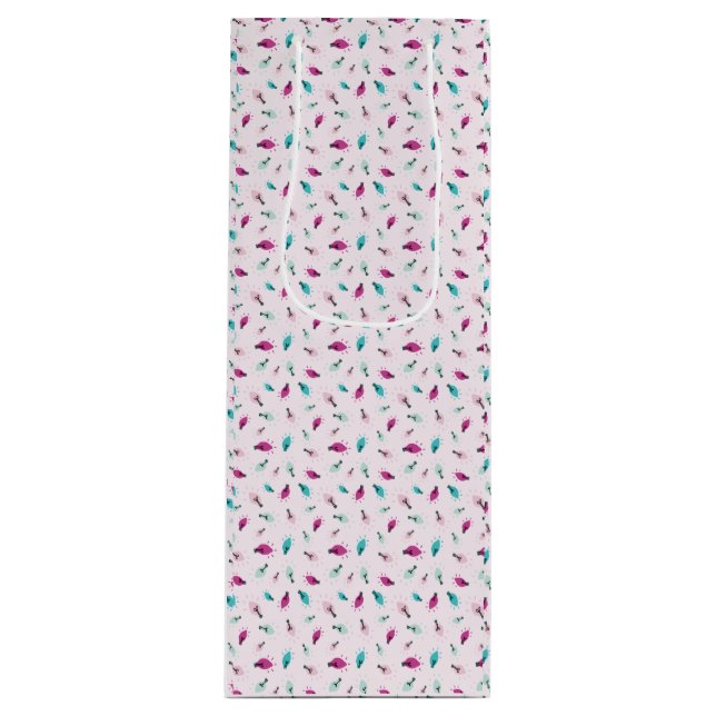 Sacola Para Vinho Rosa Brilhante Luz Vinho Saco de Presente (Frente)