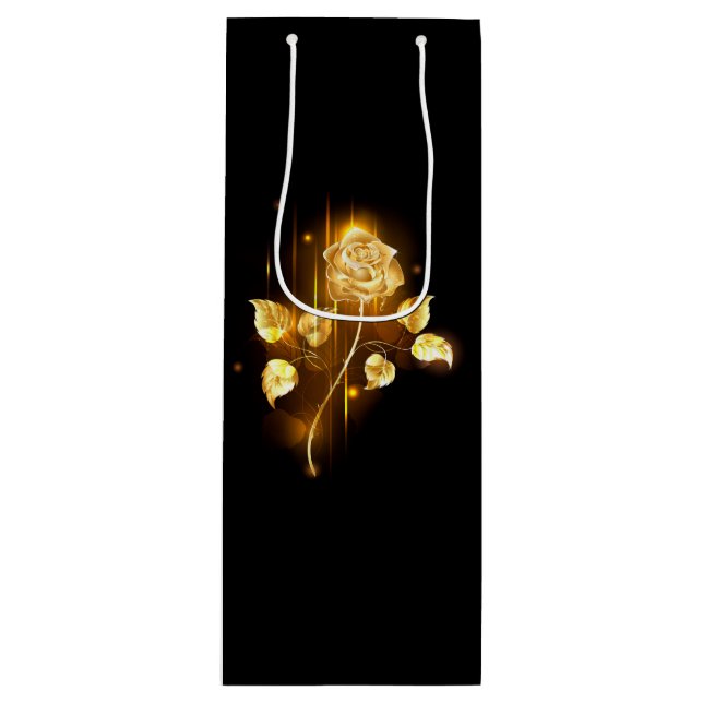 Sacola Para Vinho rosa do ouro ( rosa dourado ) (Frente)