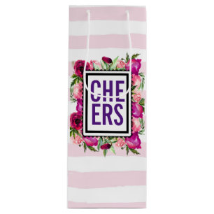 Sacola Para Vinho Rosa Rosa Rosa Rosa Rosa Rosa Rosa Rosa e Buquê Fl
