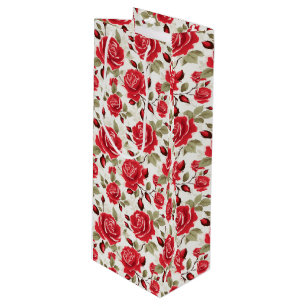 Sacola Para Vinho Rosa vermelha Gift Bag