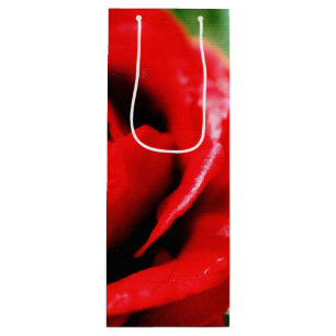 Sacola Para Vinho Rosa vermelha Love