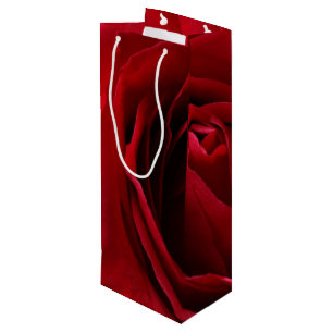 Sacola Para Vinho rosa vermelha profunda