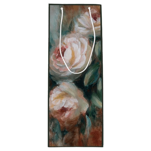 Sacola Para Vinho Rosas Brancas (Frente)
