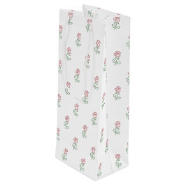 Sacola Para Vinho Rosas Vermelhas, Padrão de Rosas, Flores