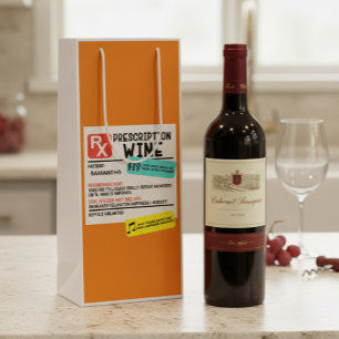 Sacola Para Vinho Rótulo de Aviso de Vinho Personalizado com Receita