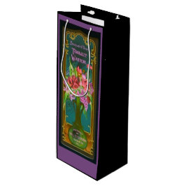 Sacola Para Vinho Rótulo de perfume floral vitoriano do buquê