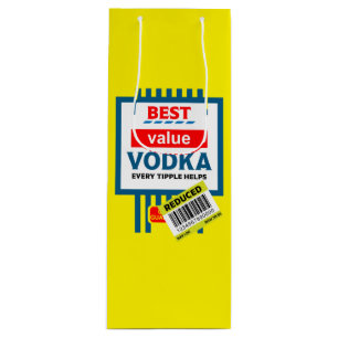 Sacola Para Vinho Rótulo de Vodka de Natal Engraçado