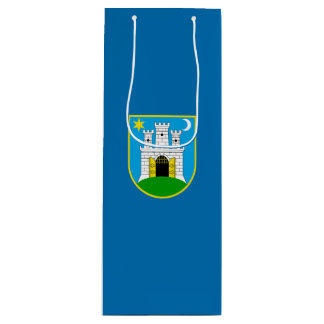 Sacola Para Vinho Saca de Presente de Vinho Bandeira de Zagreb, Croá