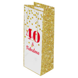 Sacola Para Vinho Saca de Presente de Vinho - Milestone Dourado