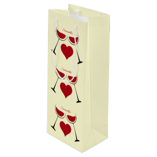 Sacola Para Vinho Saca de Presentes de Vinho Tilintando Copos & Cora