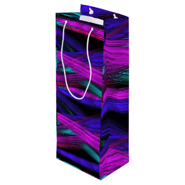 Sacola Para Vinho Saca-Rolhas de Presente de Vinho de Arte Abstrata (Verso inclinado)