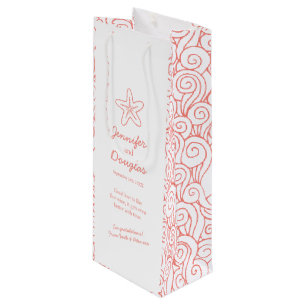 Sacola Para Vinho Saco alaranjado personalizado do vinho da estrela