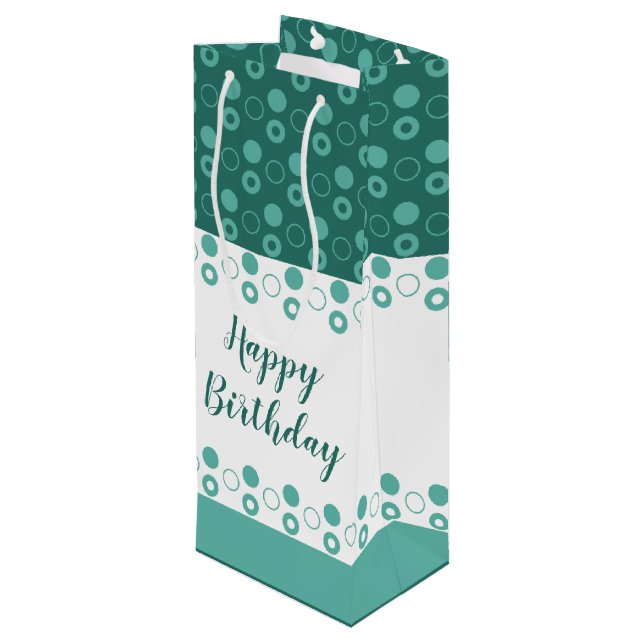 Sacola Para Vinho Saco De Garrafa Com Pontos De Polca (Verso inclinado)