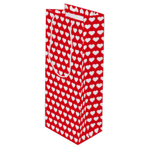 Sacola Para Vinho Saco de Presente Corações de São Valentim
