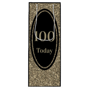 Sacola Para Vinho Saco de presente de aniversário especial 100º na m