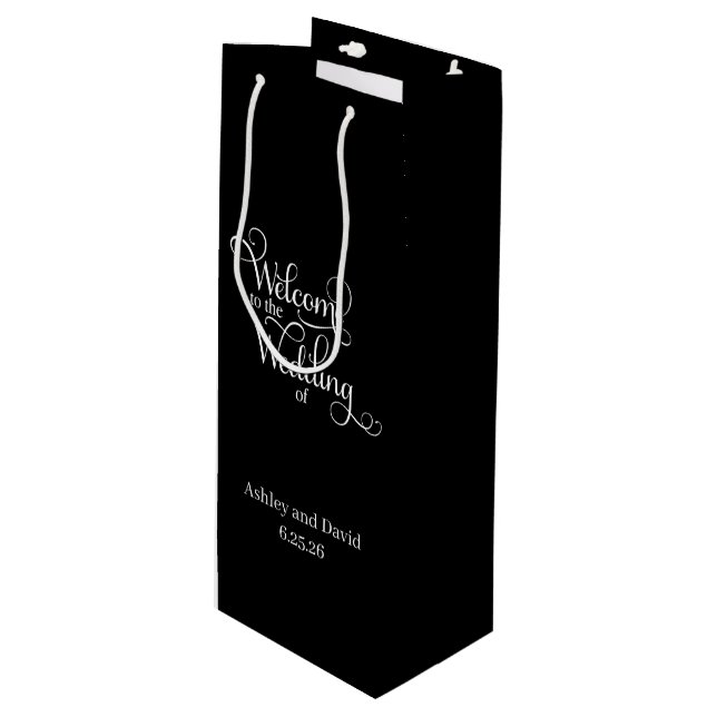 Sacola Para Vinho Saco de Presente de Casamento (Frente inclinada)