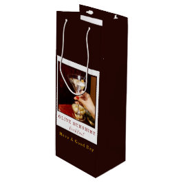 Sacola Para Vinho Saco de Presente de Cocktail Azeitona Retro Marrom