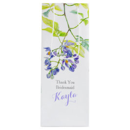 Sacola Para Vinho Saco de presente de favor floral verde roxo