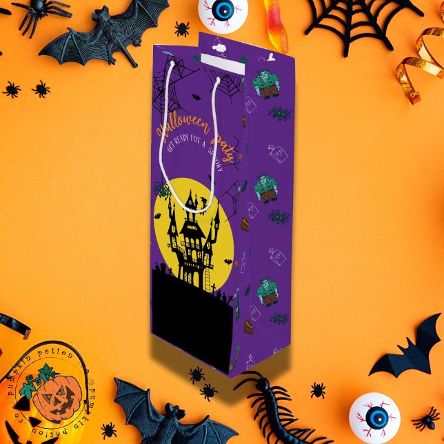 Sacola Para Vinho 🎃 Saco de Presente de Halloween Spooky (Criador carregado)