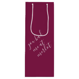 Sacola Para Vinho Saco de Presente de Vinho Borgonha com Piada de Vi
