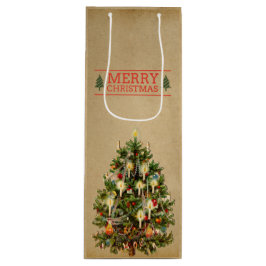 Sacola Para Vinho Saco de Presente de Vinho de Árvore de Natal Vinta