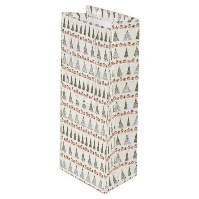 Sacola Para Vinho Saco de Presente de Vinho de Natal (Frente inclinada)