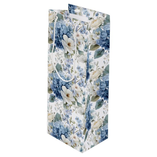 Sacola Para Vinho Saco de Presente Floral (Frente inclinada)