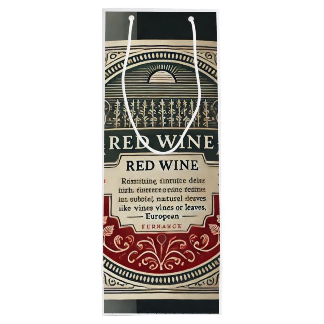 Sacola Para Vinho Saco de Presente - Vinho (Verso)