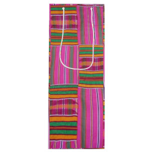 Sacola Para Vinho Saco de presentes de vinho com padrão africano