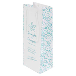 Sacola Para Vinho Saco de vinho azul de peixe-estrelado personalizad