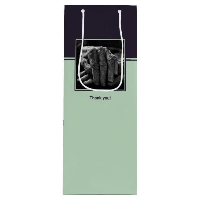 Sacola Para Vinho Saco de Vinho de Agradecimento com Imagem e Logoti (Frente)