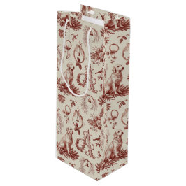 Sacola Para Vinho Saco de Vinho de Natal Cachorro Letter A Golden Re