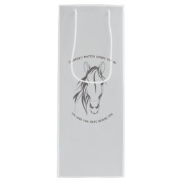 Sacola Para Vinho Saco de vinho gráfico com aspas de cavalos