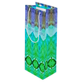 Sacola Para Vinho Saco do presente de aniversário alto em roxo e Blu