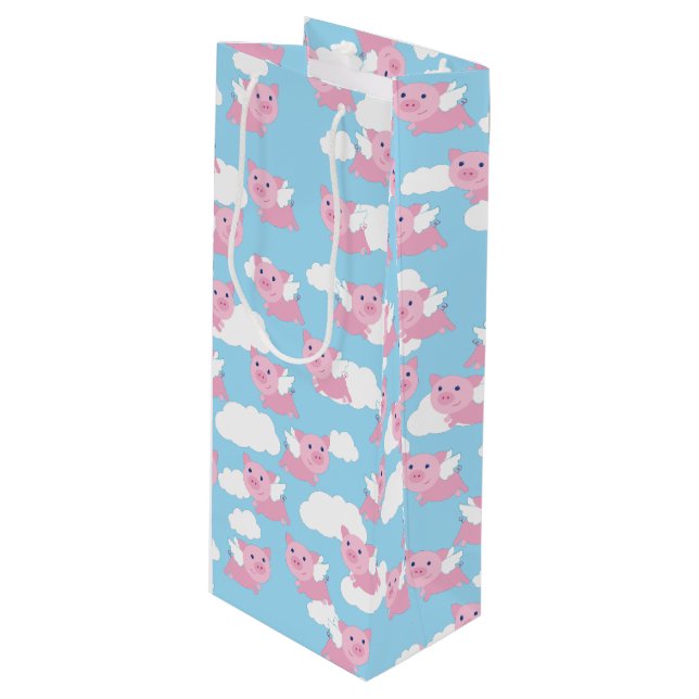 Sacola Para Vinho Saco do Presente do primeiro aniversario de Cuta d (Frente inclinada)