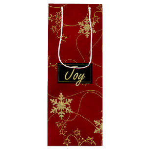 Sacola Para Vinho Saco Dourado do presente do vinho do Natal da