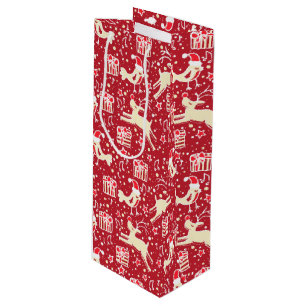 Sacola Para Vinho Saco musical vermelho do presente do Natal do