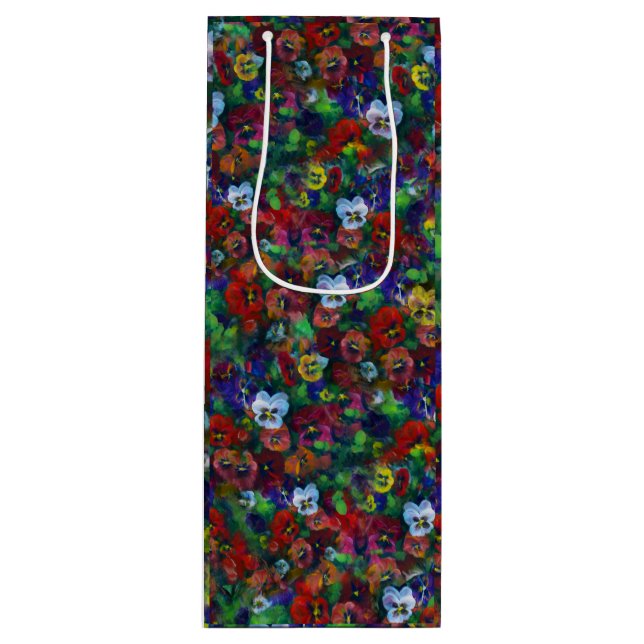 Sacola Para Vinho Saco Pansy Gift (vermelho) (Frente)