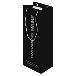 Sacola Para Vinho Saco WIne de Papel Minimalista Moderno com o nome